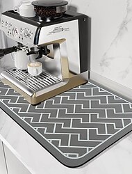 1 st koffiezetapparaat mat keuken bar diatomeeën modder afvoermat sneldrogende absorberende desktop beschermende mat wasbare warmte-isolatiemat