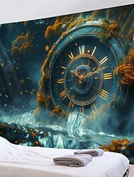 часы водопад висит гобелен настенное искусство большой гобелен фреска декор фотография фон одеяло занавеска для дома спальня гостиная украшения