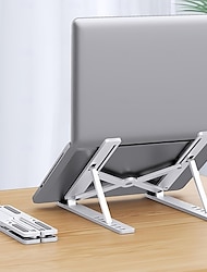 Adjustable Laptop Stand - Foldable, Portable Aluminum Alloy Stand, Breathable and Lightweight, Compatible Laptops, and Tablets