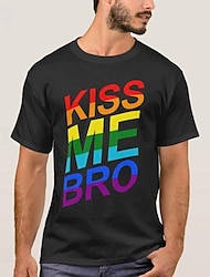 LGBTQ Koszulkowy Koszule dumy Tęczowy Pocałuj mnie bracie Zabawny lesbijka wesoły Na Dla par Dla obu płci Dla dorosłych Bal maskowy Tłoczenie na gorąco Parada równości Miesiąc Dumy