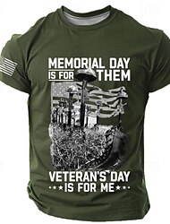 Daily Military Men's 3D Print T shirt Tee Street Casual American Independence Day T shirt Black Red Blue Short Sleeve Crew Neck Shirt Summer Spring Clothing Apparel S M L XL XXL XXXL