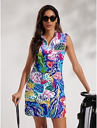 Dámské golfové šaty Tmavomodrá Bez rukávů Dámské golfové oblečení oblečení oblečení oblečení oblečení
