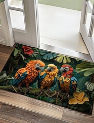 Papercut papagaios capacho tapete de cozinha tapete de área antiderrapante tapete à prova de óleo interior ao ar livre decoração do quarto tapete de banheiro tapete de entrada