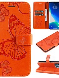 telefoon hoesje Voor iPhone 17 Pro Max 17 Air 16 15 14 Pro Max Plus 16e 13 12 11 Pro Max Mini Wallet Card Case Magnetisch Volledig lichaamsbeschermend met polsband Vlinder TPU PU-nahka