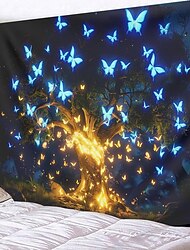motýli strom života závěsný gobelín nástěnné umění velký gobelín nástěnná malba výzdoba fotografie pozadí přikrývka opona domácí ložnice dekorace obývacího pokoje