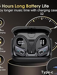 696 HD65 Handsfree telefoon rijden Headset Oorhaak Bluetooth 5.3 Ruisonderdrukking Stereo ENC Onderdrukking van omgevingsgeluid voor Apple Samsung Huawei Xiaomi MI voor Office Business Reizen en