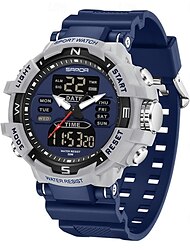 Reloj digital SANDA para hombres deporte al aire libre moda reloj de pulsera cronómetro luminiscente reloj despertador cuenta regresiva reloj de TPU