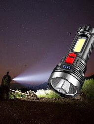 Супер-birght USB-фонарик, светодиодный фонарик, 4 режима, светодиодный тактический фонарик - высокий люмен, фонарик для кемпинга и походов для использования на открытом воздухе и в помещении