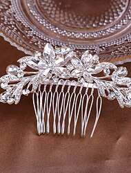 Îmbrăcăminte de păr Ornamente de Cap Ștras Aliaj Nuntă cocktail Elegant Lux Cu Piatră Semiprețioasă Detalii Cristal Diadema Articole Pentru Cap
