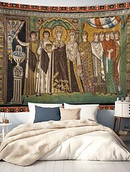 byzantské umění středověké náboženské umění závěsná tapisérie nástěnné umění velká tapisérie nástěnná malba výzdoba fotografie pozadí přikrývka opona domácí ložnice dekorace obývacího pokoje