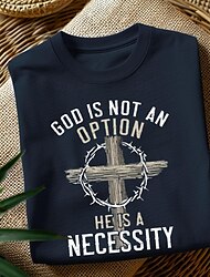 Deus não é uma opção gráfico masculino 100% algodão camisa esportiva camisa clássica manga curta confortável camiseta verão primavera roupas de grife