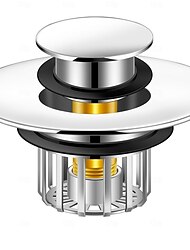 badkarspropp duschavlopp hårfångare, pop-up badkarstopp med sil badrumsavloppsplugg avloppsskydd för 1-1/2 till 1-3/4" badavloppshål