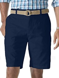 Herren Cargo Shorts Kurze Hosen Shorts Kurze Hosen Arbeitsshorts Taste Tasche Glatt tragbar Knielänge Outdoor Täglich Modisch Klassisch Schwarz Weiß