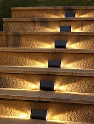 1/2 stks zonne-deklichten led buitenstapverlichting binnenplaatsverlichting tuinwandleuningen decoratieve lay-out huishoudelijke waterdichte trappen voetstapverlichting