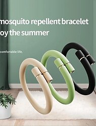 Mosquito Repellent Wristbands - Silicone Anti-Mosquito Bracelets for Adults, Couples, and Children with 6 Refill Sticks, Outdoor Bite Protection