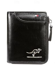 kenguru pénztárca férfi RFID blokkoló pu bőr pénztárca cipzárral több üzleti hitelkártya tartó pénztárca kiváló minőségű