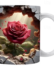 Caneca de flores - linda xícara de café com design floral, presente perfeito para amantes da natureza e entusiastas de jardins