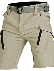 Herren Taktische Shorts Cargo Shorts Kurze Hosen Tasche mit Reißverschluss Glatt Wasserdicht Atmungsaktiv Outdoor Täglich Ausgehen Modisch Brautkleider schlicht Schwarz Grün