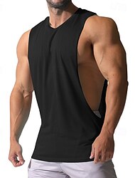 Per uomo Canotta Maglietta smanicata Maglietta senza maniche Maglietta per muscoli da palestra Senza Maniche Girocollo Estate Semplice Moda Designer Muscolo All'aperto Uscire Palestra Nero Bianco