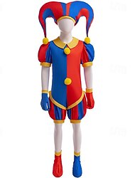 TADC Joker Clown Pomni Kostym Cosplay Film-cosplay for Flickor Barn Karnival Maskerad Prestanda Fest