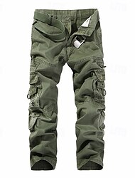 Herren Cargohose Cargohosen Taktische Hose Hose Hosen Taste Multi Pocket Glatt tragbar Outdoor Täglich Campen und Wandern Modisch Klassisch Gras-Grün Schwarz