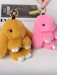 pluche hangende konijnenhanger – floppy oor konijnensleutelhanger met imitatie otterbont, schattige mini konijnenhanger voor rugzakken