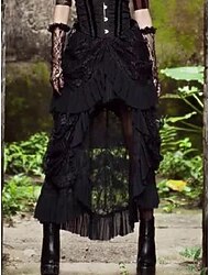 Punk és gótika Steampunk Szoknya Csipke Tömör szín Jelmez Női Fantasy Steampunk Mindszentek napja Farsang Buli / Este Felnőttek Szoknya