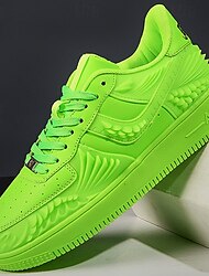 Men's Neon Green Athletic Sneakers – Lightweight Design, Bold Style for Running, Sports, and Casual Wear