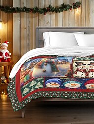 Weihnachtsdecke, gemütliche und festliche Weihnachtsdecke, perfekt, um Ihrer Heimdekoration Wärme und weihnachtliche Freude zu verleihen, ideal für Couch, Bett oder als Geschenk