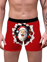 Kerstman Dieren Kerst pyjama Boxer shorts Ondergoed kerstcadeau Voor heren Grappig Kerstmis Patroon Volwassenen Kerstmis Nieuwjaar kerstavond Kerstmis Feest