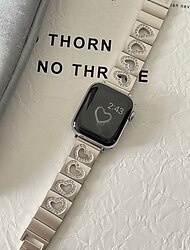 Pętla Solo Kompatybilny z Pasek do zegarka Apple Watch 38mm 40mm 41mm 42mm 44mm 45mm 49mm Damskie Błyszczący Błyszczący Diament Stop Wymienny pasek do zegarka na iwatch Ultra 2 Series 9 8 7 SE 6 5 4