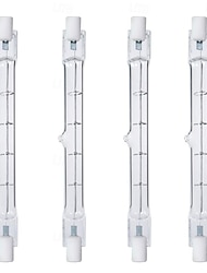 R7S 118mm T3 300W dimbara dubbelfäste J-typlampor, 4-pack för arbets-, säkerhets- och landskapsbelysning 220-240V/110-120V