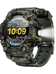 LOKMAT ATTACK GT Älykello 1.32 inch Älykello Bluetooth Askelmittari Puhelumuistutus Sleep Tracker Yhteensopiva Android iOS Naisten Miehet Pitkä valmiustila Handsfree puhelut Vedenkestävä IP68 57mm