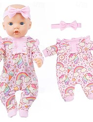 リアルなリボーンベビードールの服 18インチの衣装セット アクセサリー リボーンベビーや新生児に最適 (人形なし)