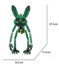 bloco de construção de animal sorridente papoula jogo modelo playset personagem fofo kit de construção de tijolos