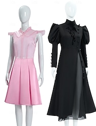 Witch Glinda Elphaba Dress Outfits Costume Walpurgis Night Movie TV Theme Costumes Movie Cosplay for Women's Adults' Halloween Carnival Mardi Gras Performance Party Stage