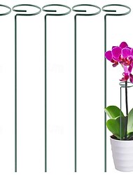 5 Packs of Metal Plant Support Stakes, Plant Stakes for Flowers, Single Stem Plant Support Ring Hoop,Plant Support Cages for Potted Plants Tomato Rose Vine