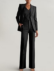 Damen 3-teilige Anzüge Formell Hochzeitsgast Formeller Abend Elegant Einfach Langarm Knöchellänge Peak Revers Einreihig