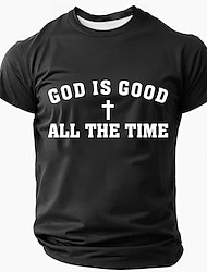Easter Men's Jesus Christian T Shirt Short Sleeve T shirt 3D Print Crew Neck Shirt Designer Casual Party Holiday Blue Black Green Summer Spring Clothing Apparel S M L XL XXL XXXL