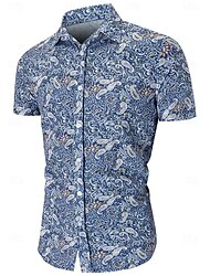 Retro Vintage 1970s Shirt Aloha Shirt Hippie Paisley Men's Vacation Party Pride Parade Adults' Shirt