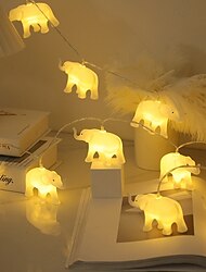 1,5 m-es 10 LED-es led fényfüzér elefánt állat alakú tündérfüzér lámpák gyerekszoba dekoráció karácsonyi parti nyaraló dekoráció a legjobb ajándék gyerekeknek