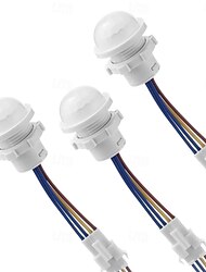 rörelse LED-sensor ljusströmbrytare pir-sensor infraröd detekteringsbrytare 110-240v takväggfäste smart ljusströmbrytare för hem LED-lampa glödlampa ljus 3st