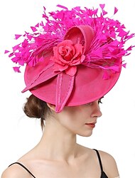 Elegant Huvudbonad Fascinatorhatt Fascinator Gentledam Maskeradkläder Dam Derby Bröllopsfest Ascot Vuxna Hatt Vår & sommar