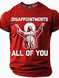 Easter Men's Jesus Christian T Shirt Short Sleeve T shirt 3D Print Crew Neck Shirt Designer Casual Party Holiday Red Blue Green Summer Spring Clothing Apparel S M L XL XXL XXXL