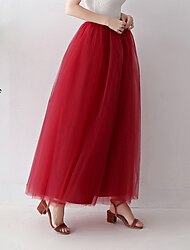 Ρετρό / Βίντατζ Δεκαετία του 1950 Μεσοφόρι Κάτω από τη φούστα Φούστα από τούλι Γραμμή Α Φανταχτερή Φόρεμα Γυναικεία Μασκάρεμα Βραδινό Ρούχα για Πάρτυ Κοκτέιλ Πάρτι Πάρτι Τσαγιού Ενηλίκων Φούστα