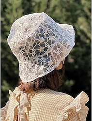 pălărie cu găleată din dantelă pentru femei – pălărie de soare elegantă din plasă florală, șapcă vintage cu boruri largi respirabile pentru vară, plajă, vacanță și călătorii în aer liber