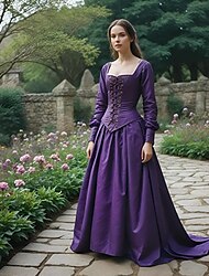 Retro vintage Middeleeuws Renaissance Jurken Gala jurk Koningin Viking Dames Keltisch Koninklijk Halloween Carnaval Prestatie Feest LARP Volwassenen Kleding