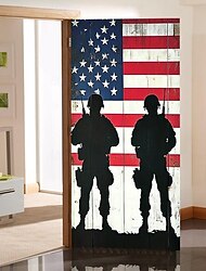4 iulie Decorațiuni Ziua Veteranului huse pentru uși țesătură pentru uși Cortina decorativă fundal banner pentru ușa din față fermă