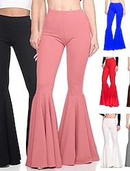 Puppe 1970er Disko Y2K Schlaghose Damen Kostüm Jahrgang Cosplay Casual Hosen Schlager Outfit
