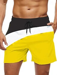 Herr Badshorts Boardshorts Boardshorts Underdelar Snörning Med fickor Simmning Surfing Strand Vattensport Lappverk Sommar Vår